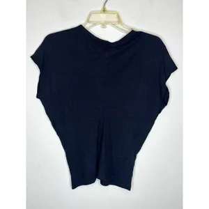 OGL Smoky Navy Blue Short Sleeve Top Soft Stretch Minimalist Tee Small S New thumbnail 6