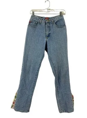 Esprit Women's Flare Floral Bottom Jeans thumbnail 1