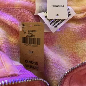 Victoria’s Secret Pink oversized Pink Tie dyed Sweatshirt, size Small, NWT thumbnail 10
