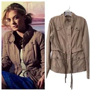 Anthropologie Daughters of the Liberation Tan Anorak Utility Jacket size 6 EUC thumbnail 2