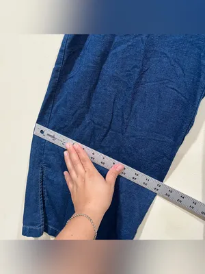 Anthropologie Wide-Leg Denim Culottes Pull On Pants | small EUC thumbnail 6