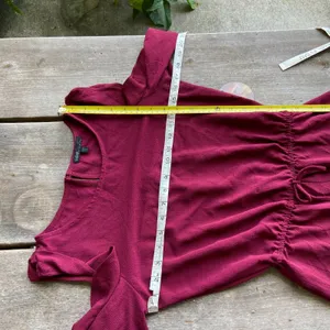 BeBop Womens Romper Size Small Burgundy‎ Wine Shorts Ruffle Keyhole NEW thumbnail 5