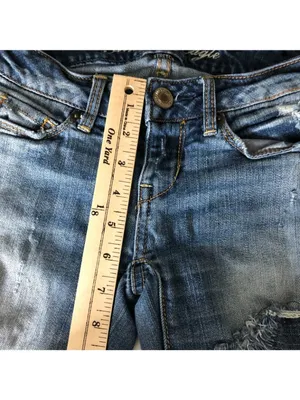 American Eagle Jeans Skinny Medium Wash Distressed Ripped Stretch 00 Short thumbnail 7
