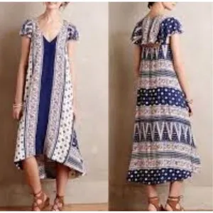 Maeve Anthropologie bohemian cape like sundress size small thumbnail 2