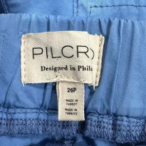 Anthropologie Pilcro Ruched Crop Utility Pants Blue Women’s 26P thumbnail 4