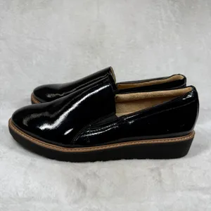 Naturalizer Effie Black Patent Leather Platform Loafers Womens 11W Wide EFFIE thumbnail 7