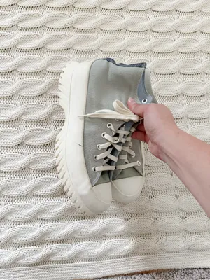 Converse Chuck Taylor All Star Lugged 2.0 platform denim sneakers in sage green thumbnail 5