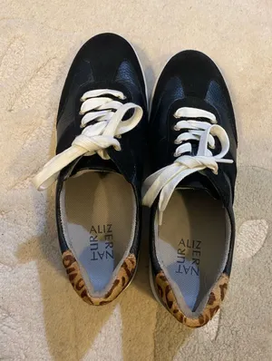 Black leather and suede sneakers 9 thumbnail 1