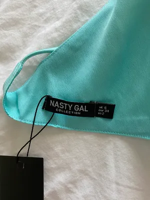 Nasty Gal Blue High Neck Top thumbnail 3