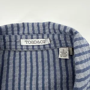 Toad&Co‎ Mixologist Tunic Shirt Womens Small Blue Striped Organic Cotton thumbnail 8