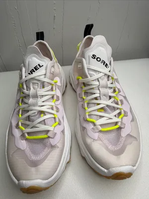 SOREL Women's Kinetic Breakthru Tech Lace Sneakers Light Pink & White thumbnail 3