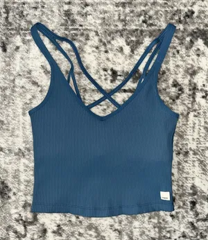 Vuori Rib Crop Tank Top thumbnail 1