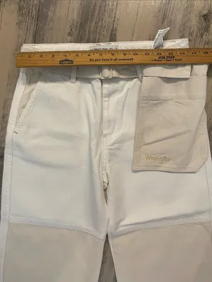 Wrangler ATG Utilitarian Wide Leg Urban Outdoors Cream Jeans Sz 4 thumbnail 10