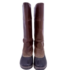 Sorel Women's Brown Leather Slimpack Li Tall Riding Boots Size 7 thumbnail 4