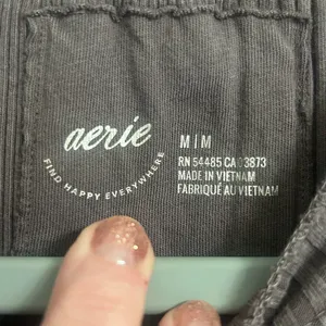 Aerie Charcoal Long Sleeve Henley Top Jrs. thumbnail 3