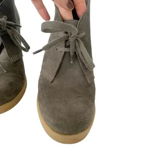 J Crew Lace Up Wedge Ankle‎ Suede Boots Booties Shoes Women's Size 8 Grey thumbnail 4