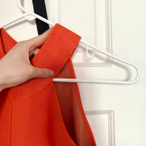 Orange Halter Neck Knit Top thumbnail 3