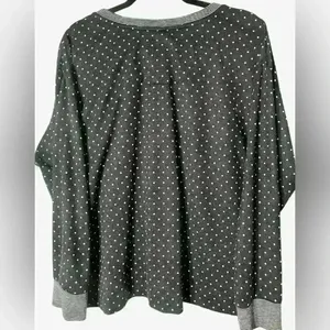 Lauren Ralph Lauren Black‎ Long Sleeved Sweater White Polka Dots Large Classic thumbnail 6
