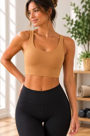Lululemon Like a Cloud Longline Sports Bra Camel Tan Size 8 Medium Support thumbnail 1