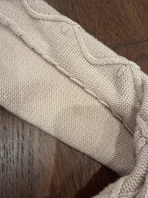 Fate Cropped Cable Knit Sweater & Tank Set in Beige Size Small - C27-183 thumbnail 4