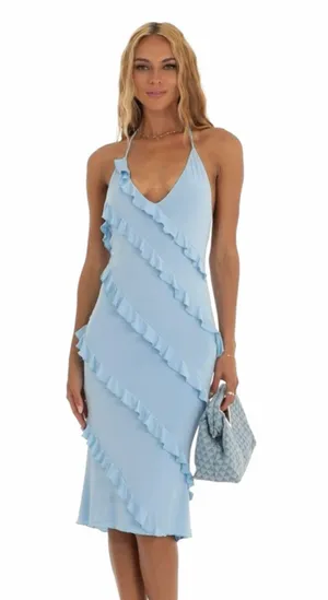Lucy in the Sky Blue Midi Dress thumbnail 2