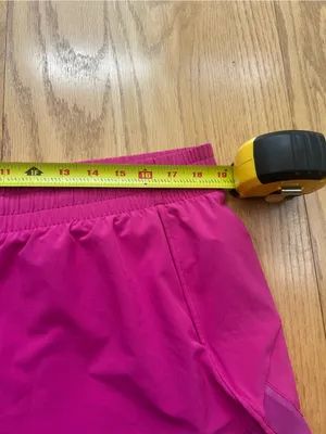 ATHLETA Mesh Run Shorts XL Pink Workout Athletic Training Gym Zipper Pocket 4” thumbnail 8