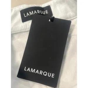 Lamarque Annaise Lamb Leather Shorts in White XSmall New Womens Hot thumbnail 8