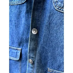 Cherokee womens denim cotton long sleeve trench car coat Size Medium with flaws thumbnail 10