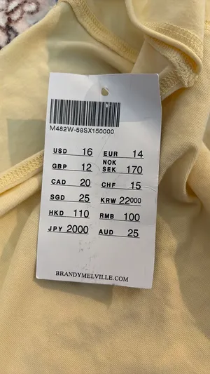 Brandy Melville butter yellow top thumbnail 4