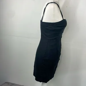 Aritzia Wilfred Dress Black Ducharme Linen Mini Coastal Whimsy Western size 0 thumbnail 2
