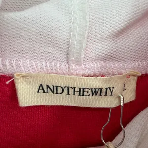 ANDTHEWHY Womens Pink Quilted Cable‎ Knit Hoodie Sweatshirt L Athleisure thumbnail 4