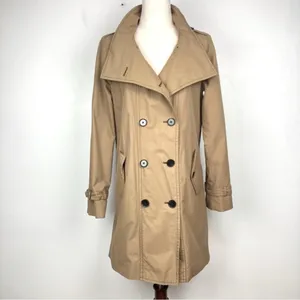 GAP Double Breasted Trench Coat/Raincoat Tan Khaki thumbnail 14