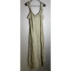 And Now Crushed Oregano Sleeveless Ruffle Maxi Dress Size Large NWT thumbnail 3