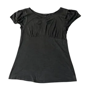 Banana Republic Silk Blouse Womens L Used Dark Gray thumbnail 3