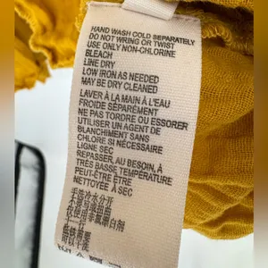 Free People Mustard Yellow Oversized Gauze Cotton Boho Tunic Top Medium‎ thumbnail 9