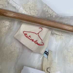 LF Native Rose Cream Woven Short Sleeve‎ Sheer Top Women's Size 8 NWT thumbnail 4