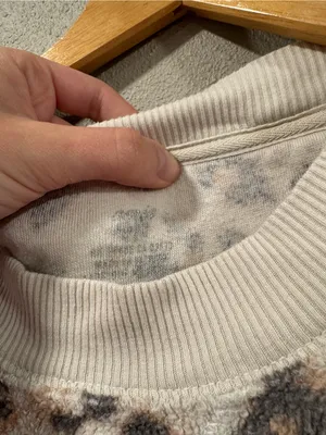 Aerie Leopard Print Cozy Sweatshirt in Cream, Taupe & Gray thumbnail 2