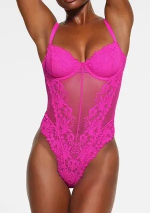 NWT Skims Femme Lace Balconette Bodysuit thumbnail 1