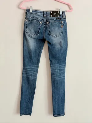 Miss Me Signature Skinny Jeans Size 25 Distressed Stretch Denim thumbnail 3