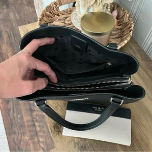 Kate Spade Medium Triple Compartment Satchel Jackson Black With Wallet thumbnail 7