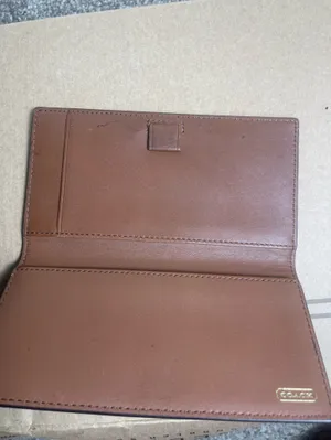 Coach Brown Pebbled Leather Flap Wallet with Silver Plaque thumbnail 9