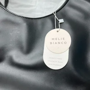 Melie Bianco Vegan Leather Black Danni Large Convertible Hobo Bag thumbnail 3