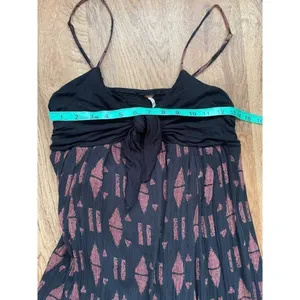 Free People totally tubular brown black‎ maxi dress Sz S thumbnail 8
