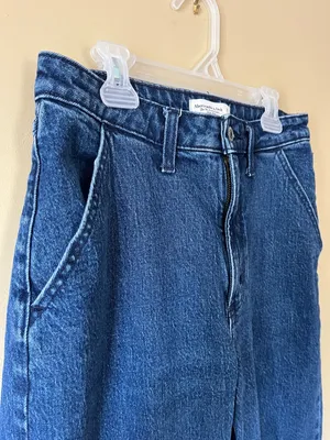 Abercrombie The 90s Relaxed Jean High Rise Blue Wide-Leg Jeans thumbnail 3