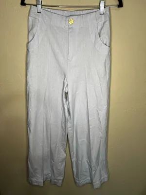 House of Harlow 1960 Linen‎ Blend Wide Leg Crop Pants thumbnail 2