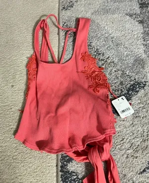 NWT‎ Free People radiant watermelon wrap style top small thumbnail 1