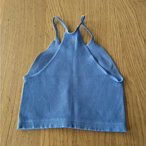 Free People Movement Happiness Runs Crop Ribbed High-Neck Tank Top - Light Blue thumbnail 10