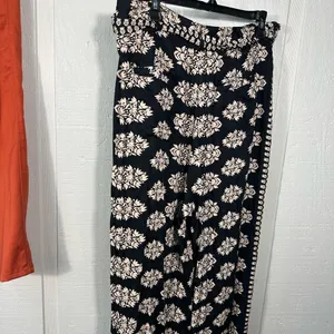 Omika Sinatra Pant Black and Tan Oversized Wide Legged Ankle Pants Size XL EU thumbnail 8