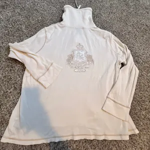 Lauren Ralph Lauren Active Off White Ribbed Quarter‎ Zip Pullover Crest 3X thumbnail 3