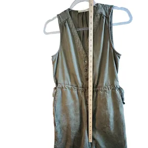 Marine Layer Olive Green Tencel Sleeveless Button Front Jumpsuit XS Utility‎ thumbnail 8